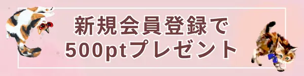 新規会員登録で500ptプレゼント