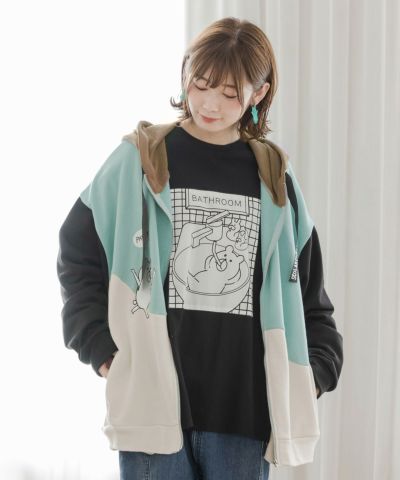 【秋物新品】パリティ坂道を走るクマ刺繍PK《スカラーお買い得セール✨》