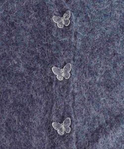133643：ふわふわボリューム 蝶釦カーディガンの通販-ScoLar