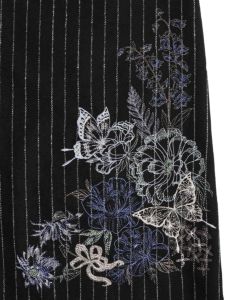 花蝶刺繍ストライプ ジャンパースカート-10