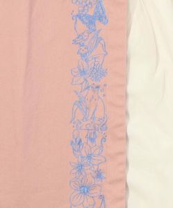 ネコ花柄刺繍 チュール切替ペンシルスカート-9
