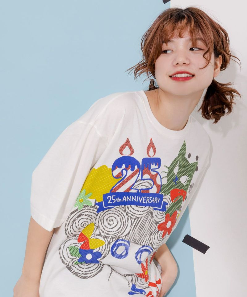 141625：25周年スカラーちゃんとネコプリントTシャツの通販-ScoLar