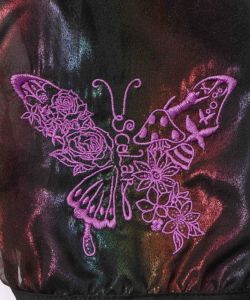 蝶花刺繍 オーロラシフォンシャツ-9