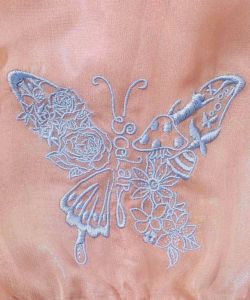 蝶花刺繍 オーロラシフォンシャツ-11