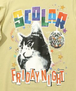 FRIDAY NIGHTとネコプリント メッシュフリル袖Tシャツ-13