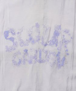 花×ネコロゴプリント シアーフードシャツ-18