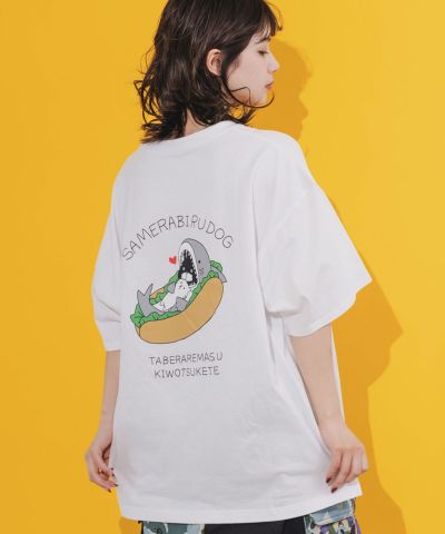 341114：にょろりとした宇宙うさぎの切替Tシャツの通販-ScoLar