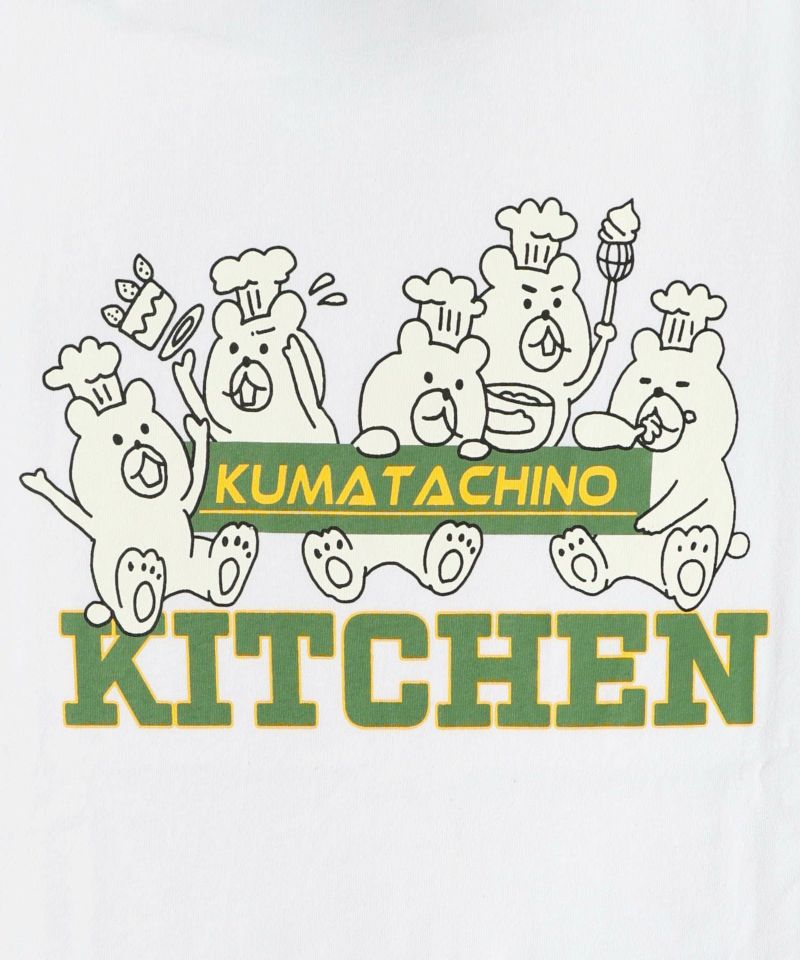 クマたちのキッチンプリント リンガーネックTシャツ-10
