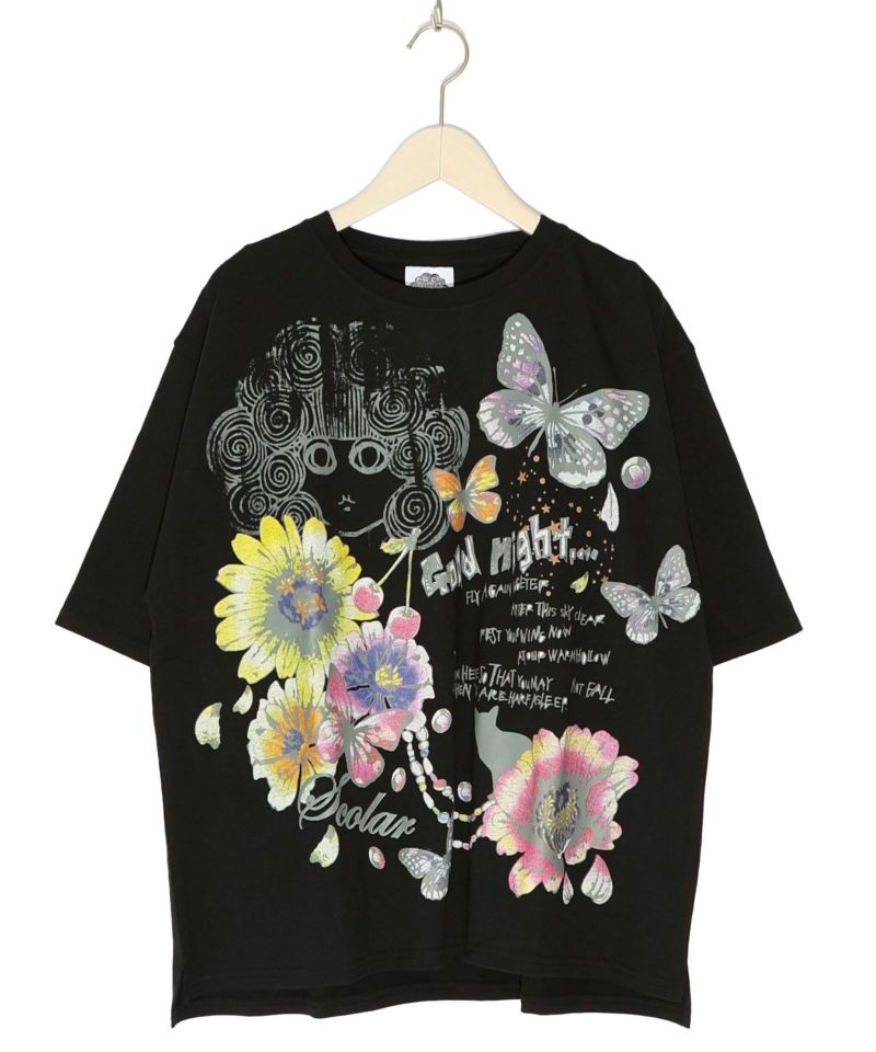 当店在庫してます！ ネコちゃんと花Tシャツ トップス - powertee.com