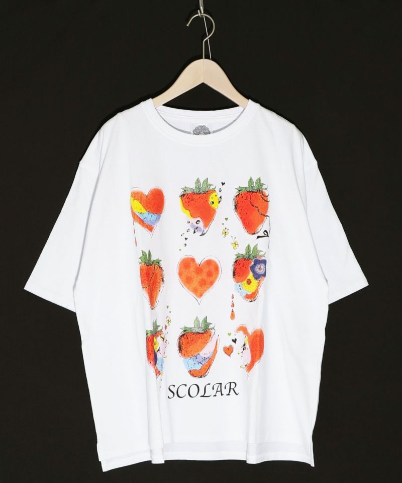 イチゴと花ハートプリントTシャツ-8