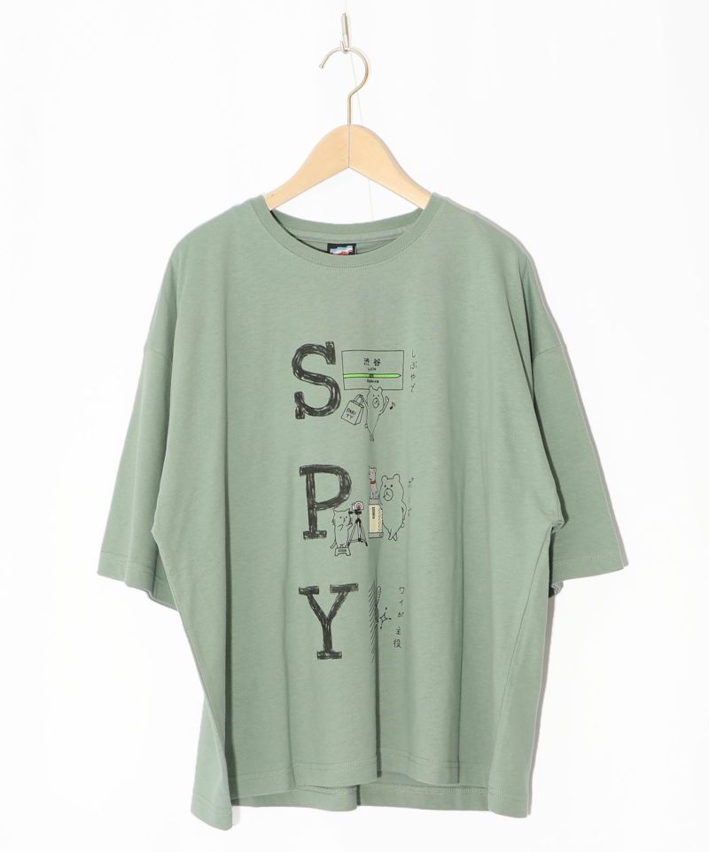 クマとウサギのSPYプリントTシャツ-10