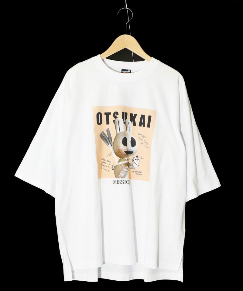 ウサギとクマのOTSUKAIプリントTシャツ-6