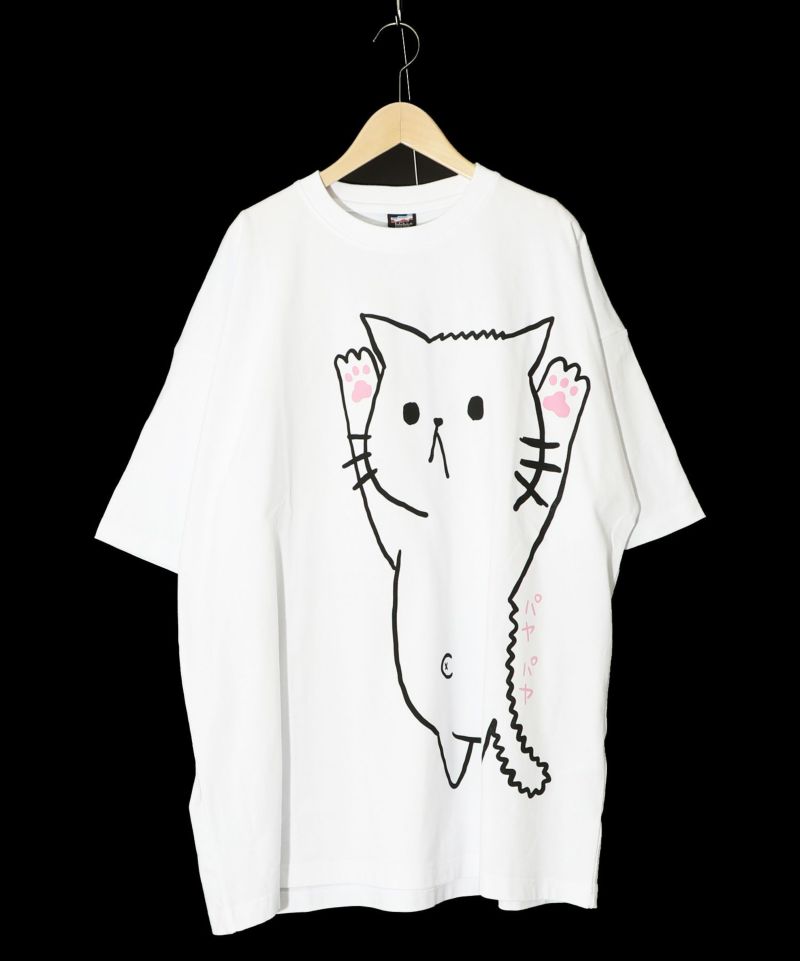注射嫌いなネコとクマ先生のプリントTシャツ-8