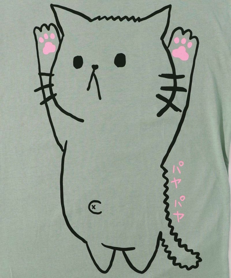 注射嫌いなネコとクマ先生のプリントTシャツ-16