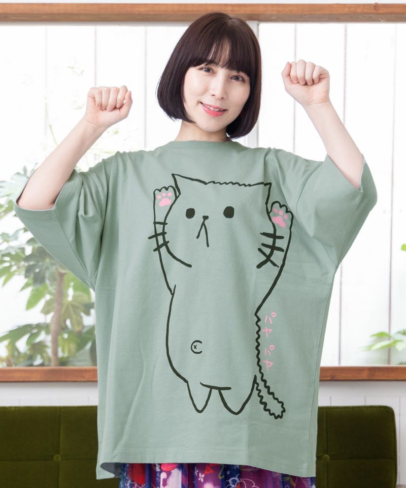 注射嫌いなネコとクマ先生のプリントTシャツ-27