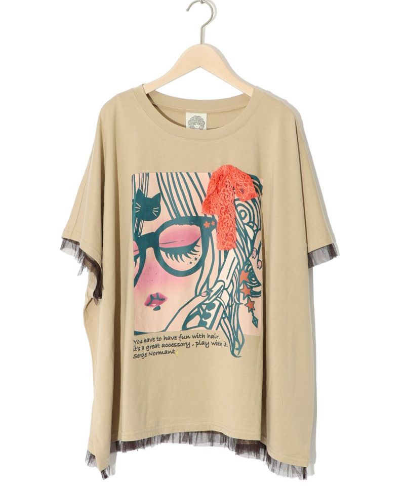 メガネスカラーちゃんプリントTシャツ-10