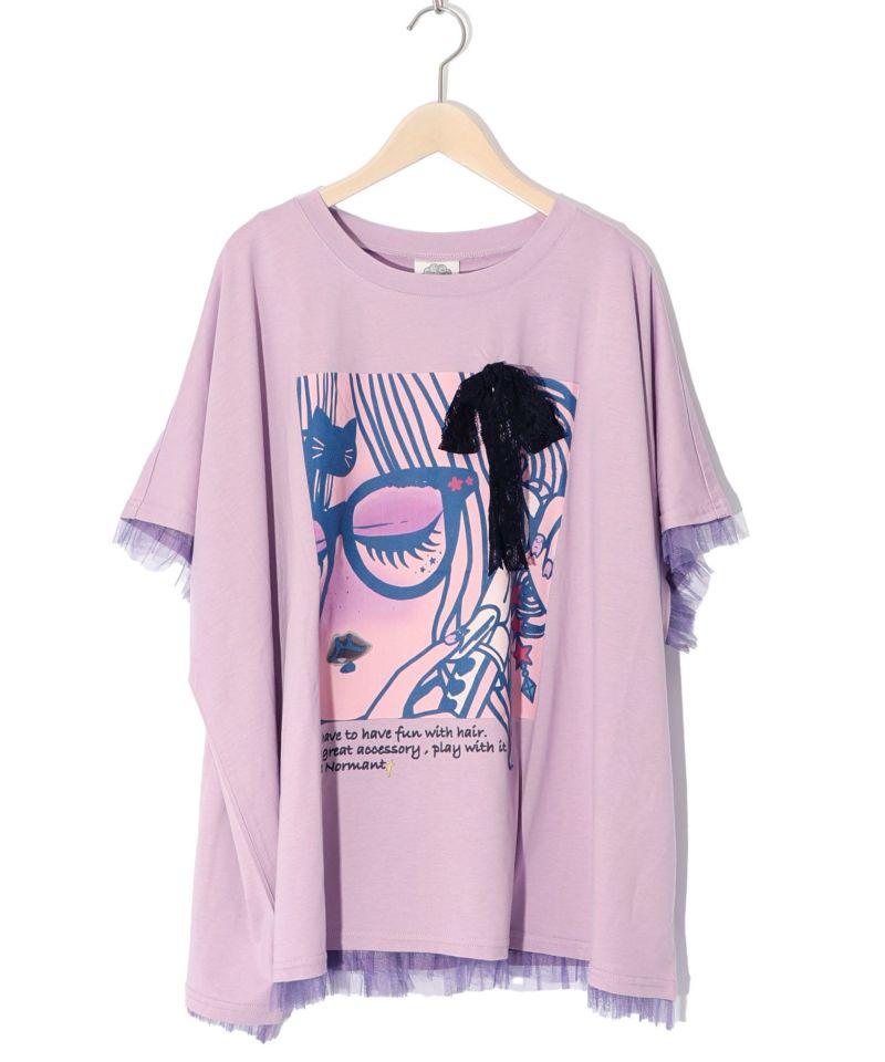メガネスカラーちゃんプリントTシャツ-12