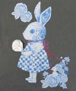 メルヘンなウサギ シフォン袖切替プルオーバー-10