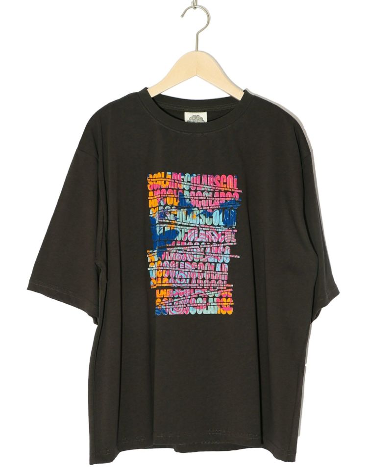 SCOLARロゴ フロッキープリントTシャツ-9