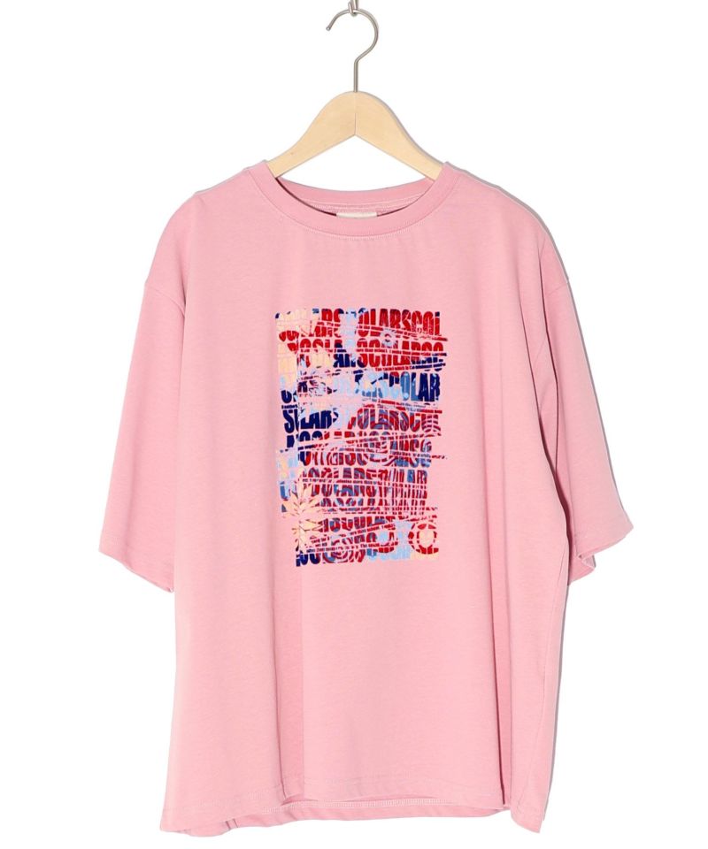 SCOLARロゴ フロッキープリントTシャツ-11