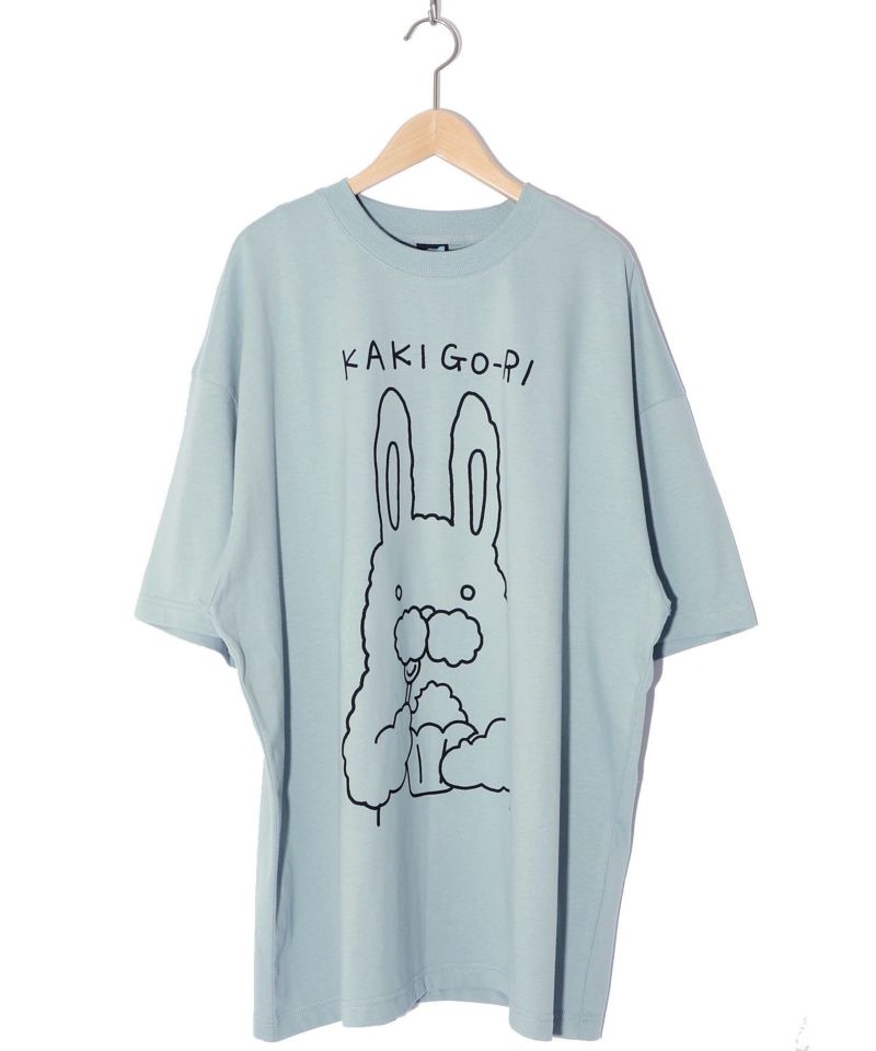 かき氷でキ～ンときちゃったラビル UV蓄光Tシャツ-13