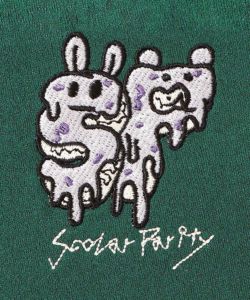 パリティーのクマとウサギのドーナツ刺繍パンツ-14