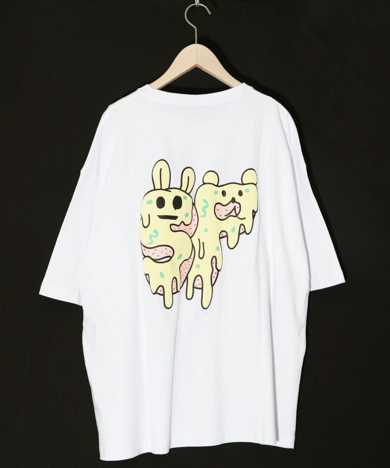 パリティーのクマとウサギのぷくぷくドーナツ プリントTシャツ-8