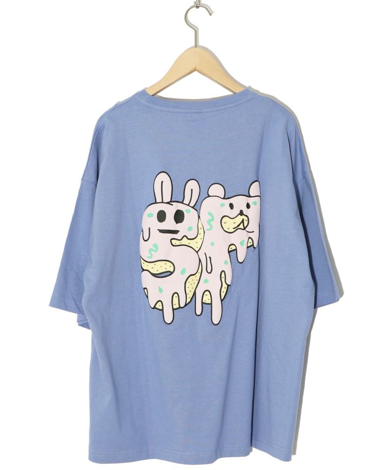 パリティーのクマとウサギのぷくぷくドーナツ プリントTシャツ-14