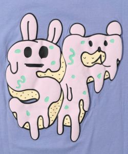 パリティーのクマとウサギのぷくぷくドーナツ プリントTシャツ-15