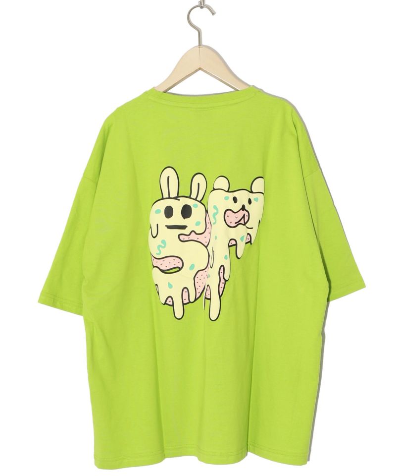 パリティーのクマとウサギのぷくぷくドーナツ プリントTシャツ-17