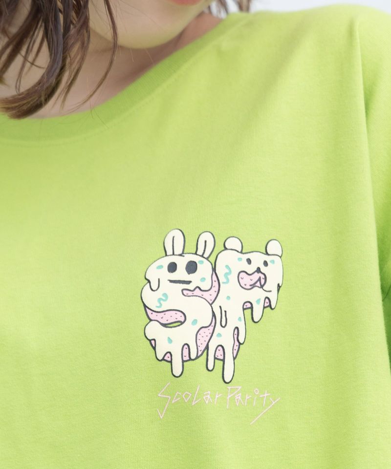 パリティーのクマとウサギのぷくぷくドーナツ プリントTシャツ-24