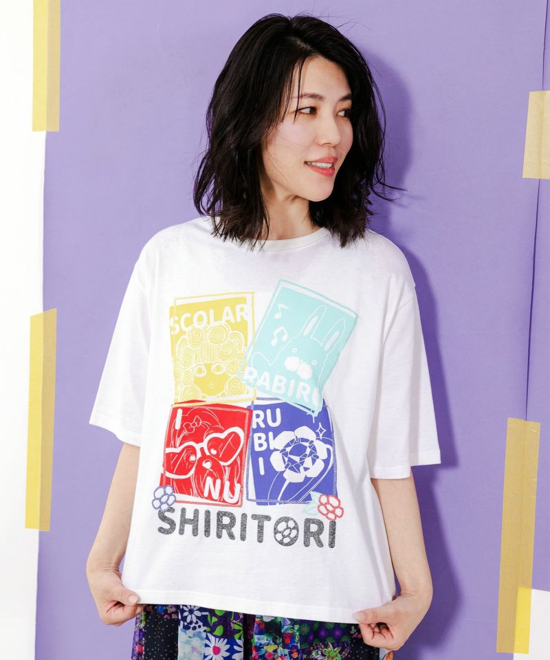 SHIRITORIゲーム ラメプリントTシャツ-1