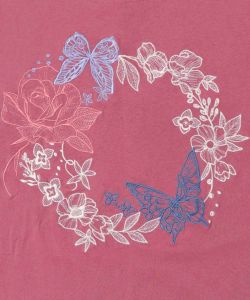 花と蝶のサークル刺繍プルオーバー-13