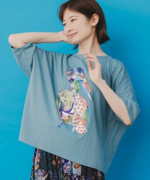 ペリカン柄 接触冷感Tシャツ-1