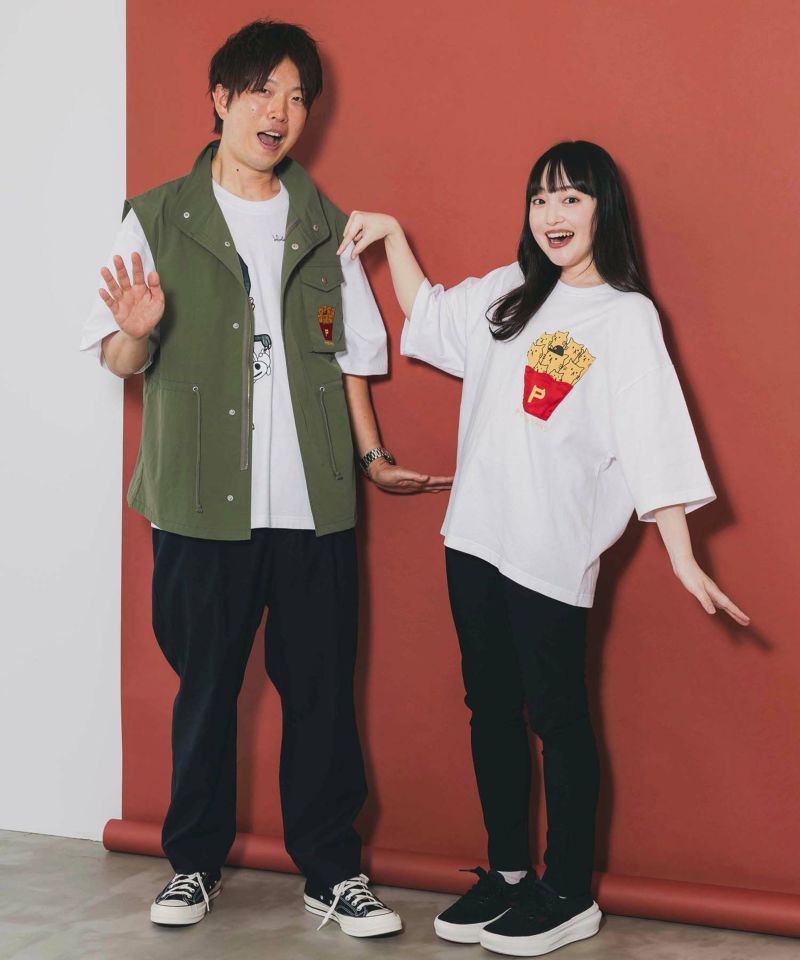 ポテニャンズのアップリケポケットTシャツ-6