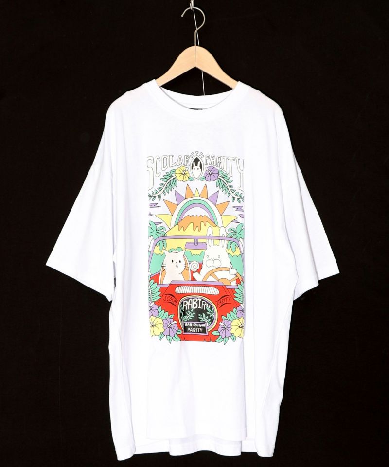 ネコとラビルのドライブシーン Tシャツ-8