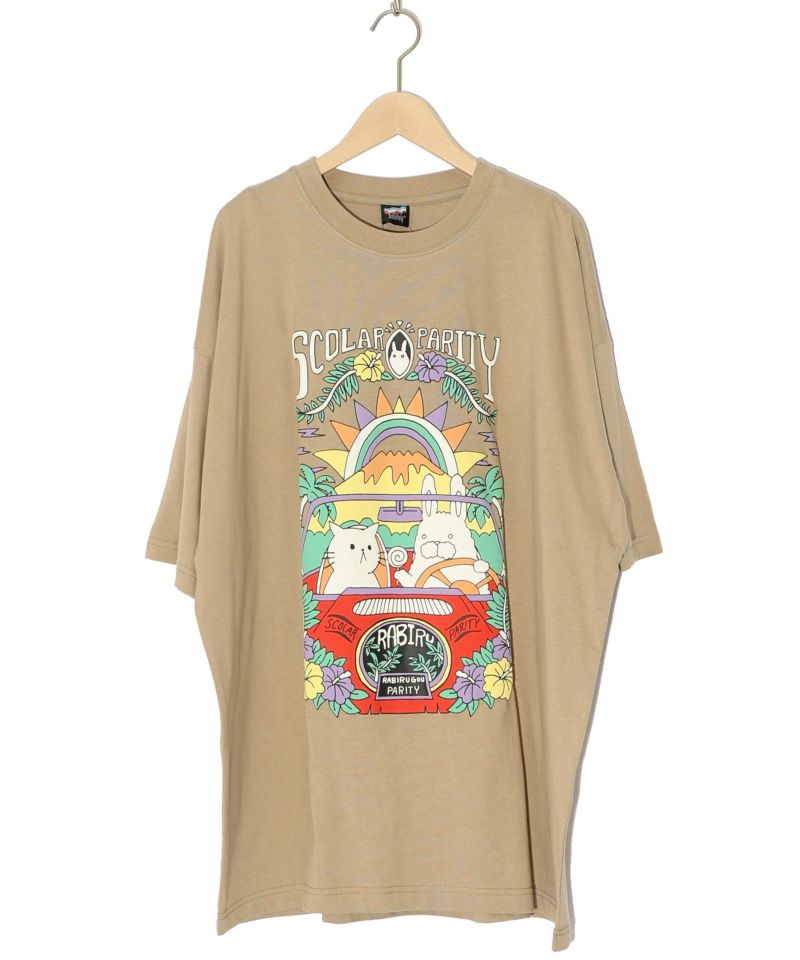 ネコとラビルのドライブシーン Tシャツ-14