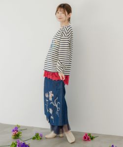 543211：裾レースチュニックの通販-ScoLar