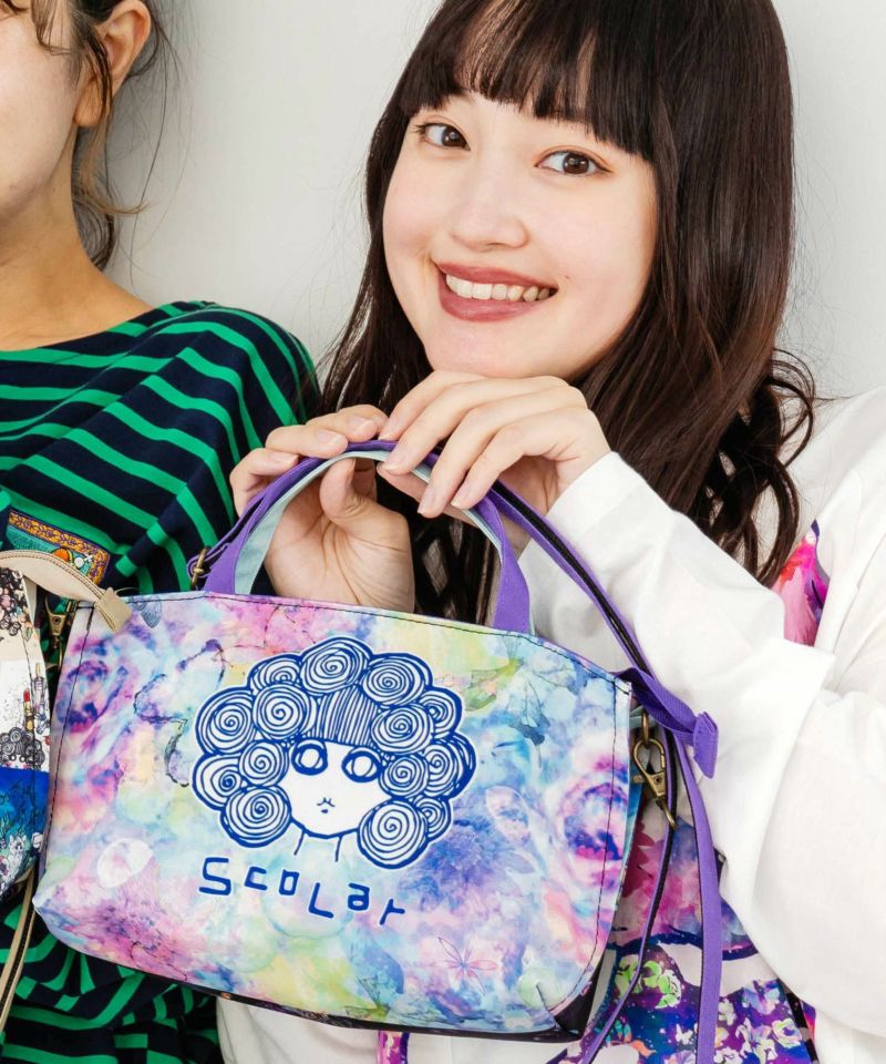 642421：花柄スカラーちゃん 両面プリント2WAYバッグの通販-ScoLar