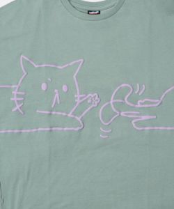 しっぽを追いかけてたら長くなっちゃったネコ ロングスリーブTシャツ-17