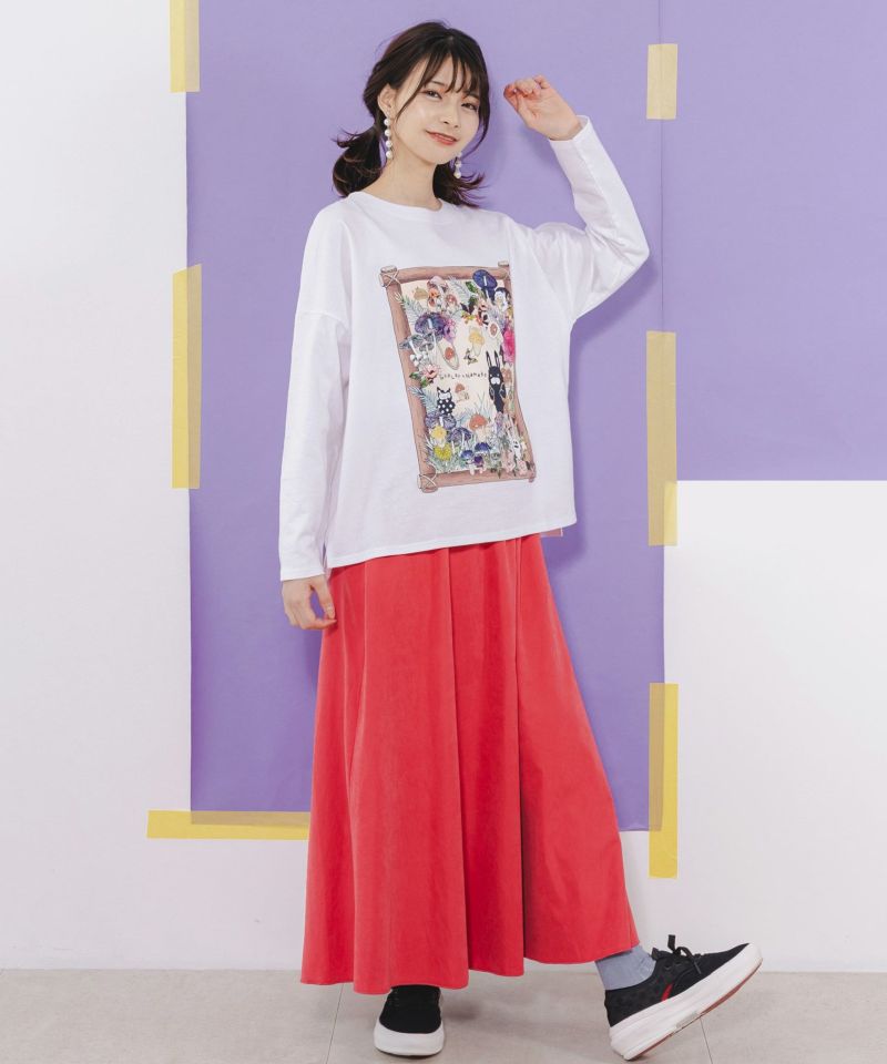 なめことラビル 仲良しの森 ロングスリーブTシャツ-2