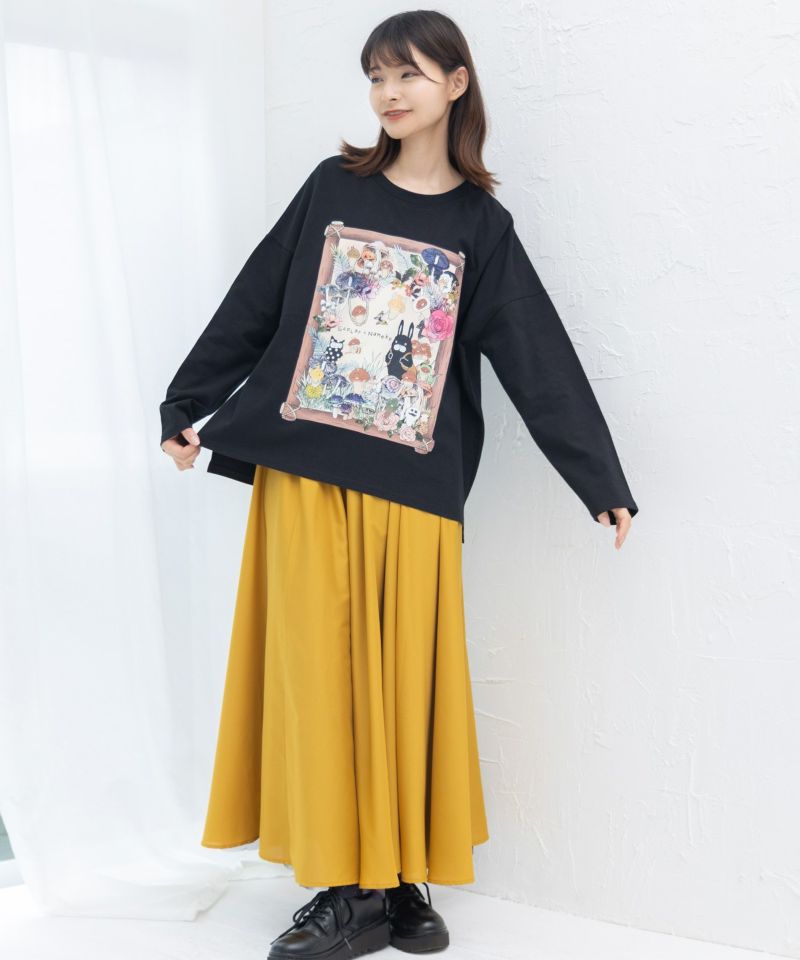 なめことラビル 仲良しの森 ロングスリーブTシャツ-23