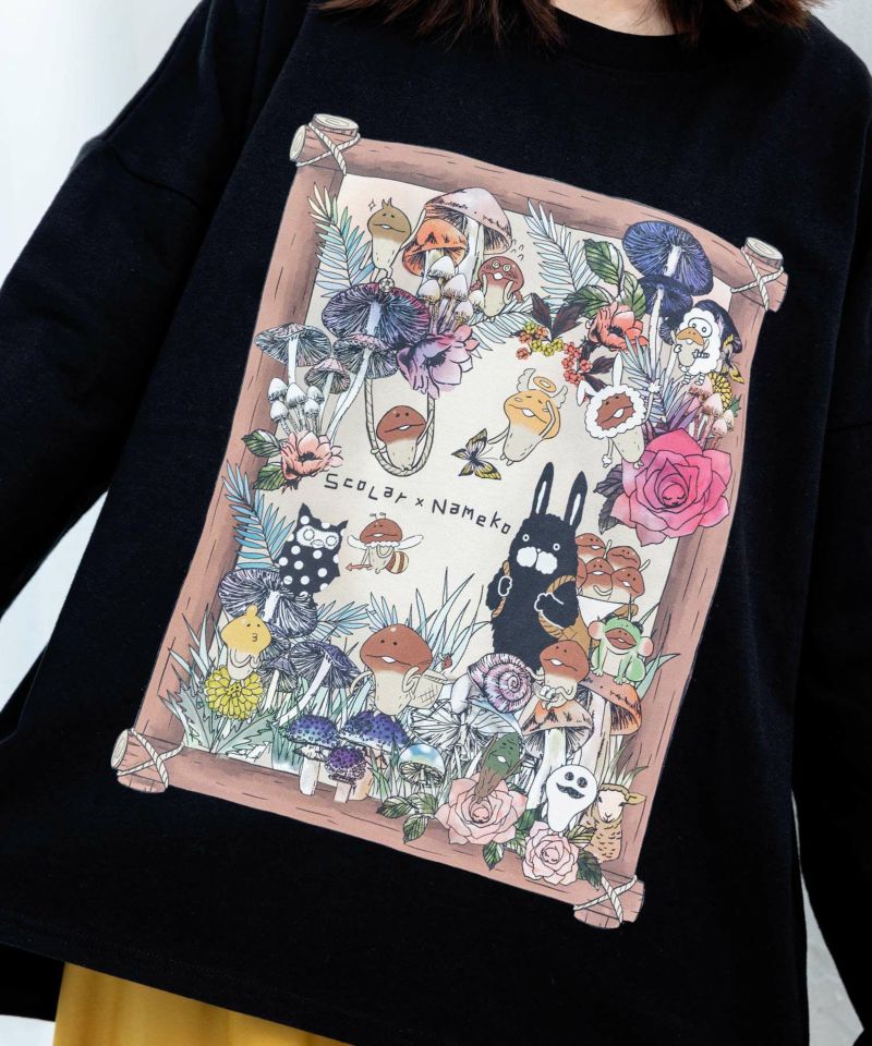 なめことラビル 仲良しの森 ロングスリーブTシャツ-26