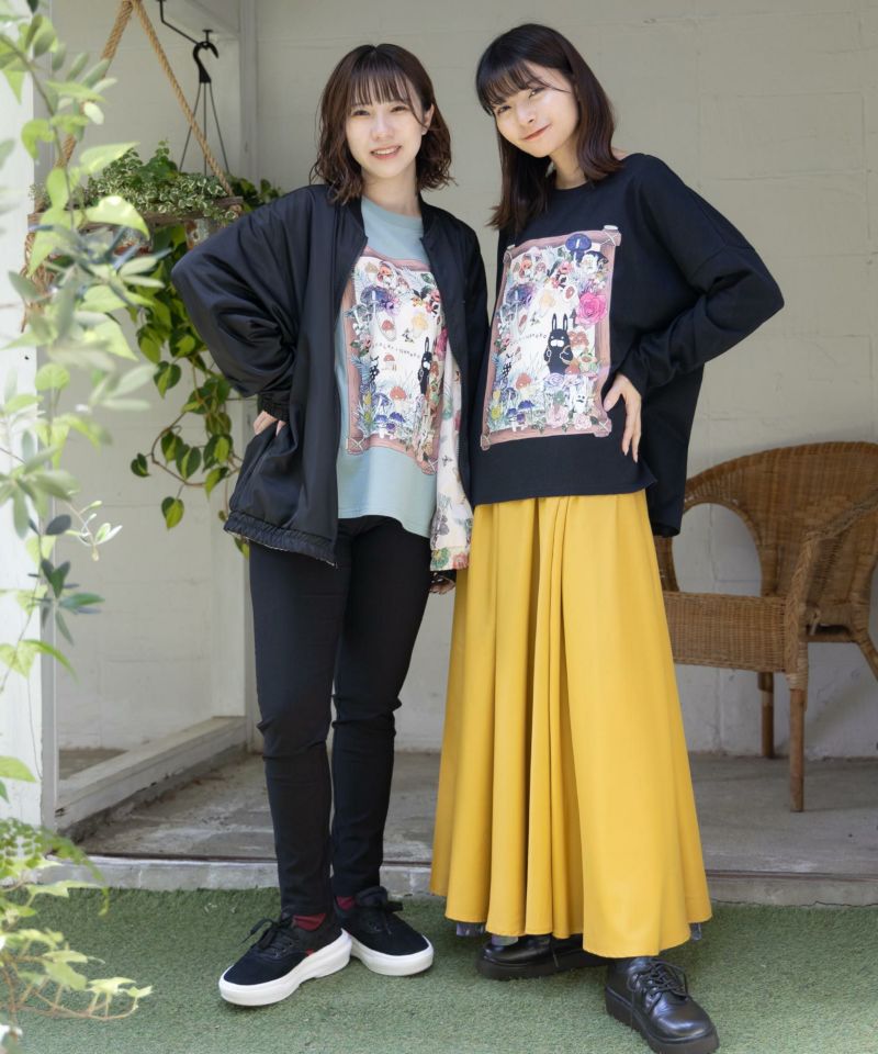 なめことラビル 仲良しの森 ロングスリーブTシャツ-27