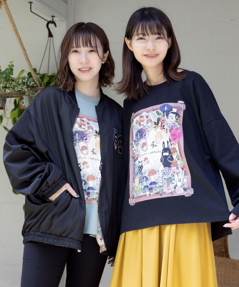 なめことラビル 仲良しの森 ロングスリーブTシャツ-28