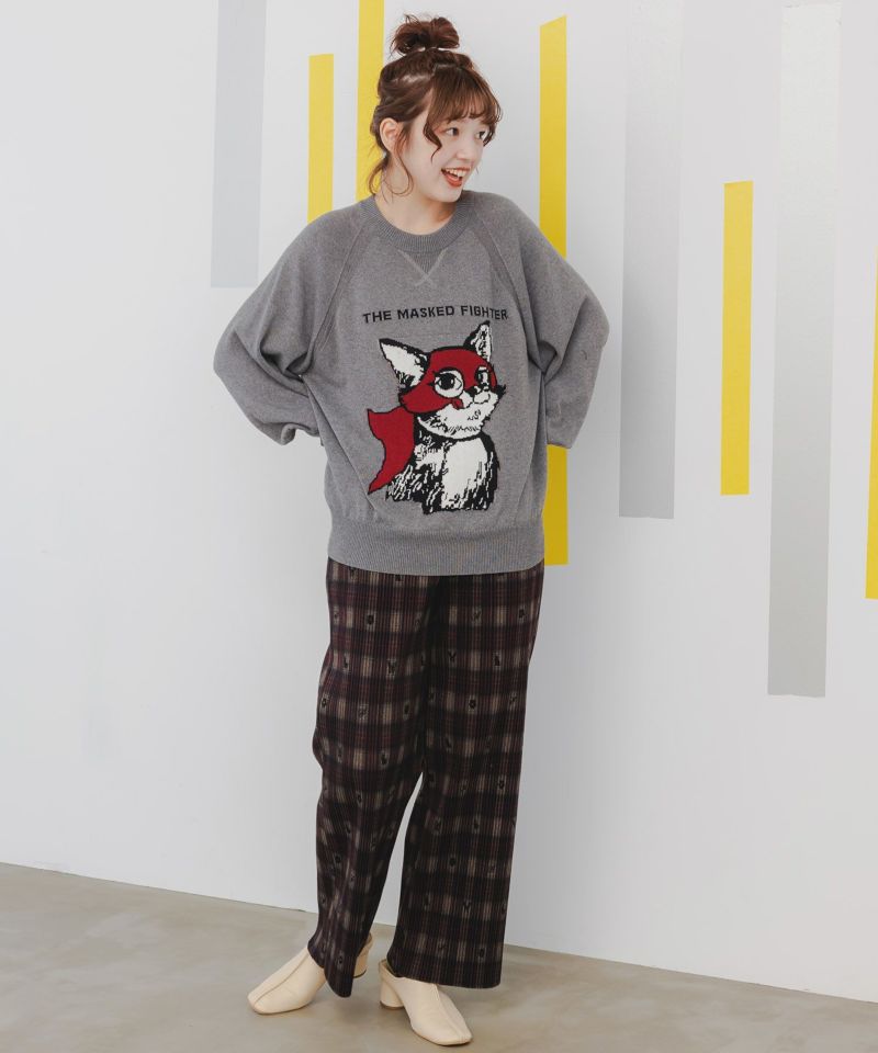 ショッピングゴー shoppinggo 裏起毛パンツ チェック柄パンツ