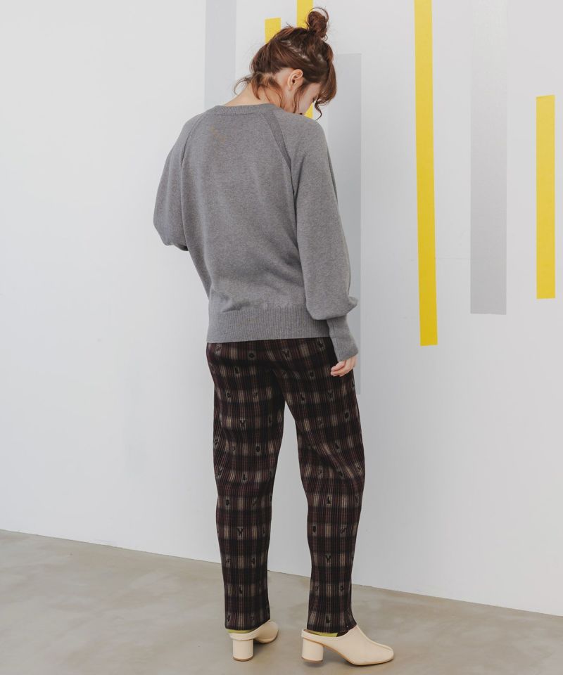 143656：起毛プリーツ加工 チェック柄パンツの通販-ScoLar