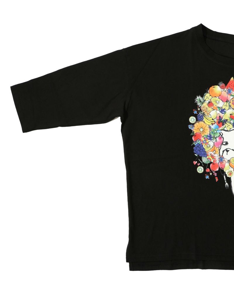 フルーツライオンに見せかけたワンちゃん 8分袖Tシャツ-22