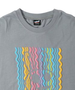 よく見たらウサギ柄 カラフル発泡プリント ロングスリーブTシャツ-12
