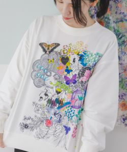 143710：25周年記念 懐かしのカラフルスカラー柄プルオーバーの